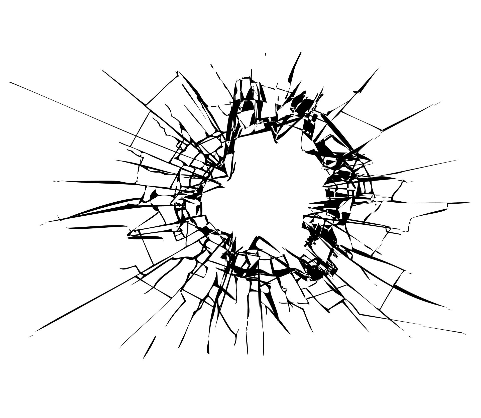 Broken And Cracked Glass Shattered Glass digital download -  日本