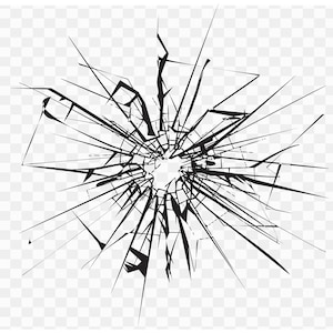 Cracked Glass Clipart - Shattered Glass Vektor