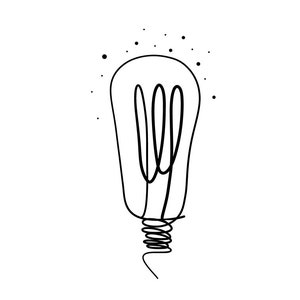 Doodle light bulb SVG - Light Bulb Clipart