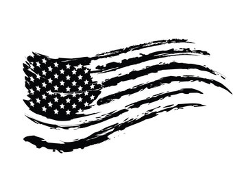 Grunge USA Flag SVG - Bandera estadounidense angustiada
