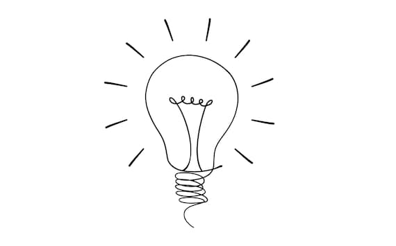 Doodle Light Bulb SVG: Line Drawing Clipart (digital Download) - Etsy