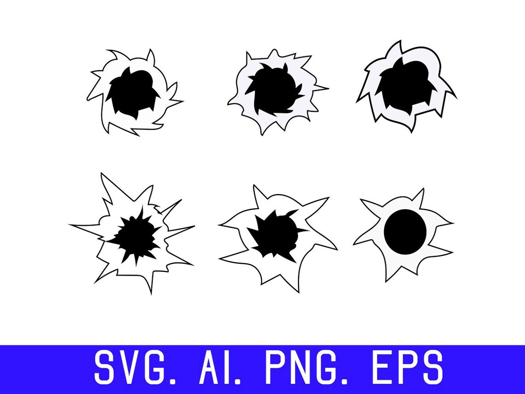 Bullet Holes SVG Bullet Bundle - Etsy