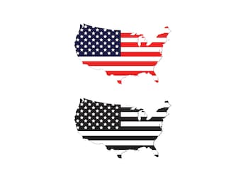 USA Map Flag SVG - Vektor der amerikanischen Landkarte