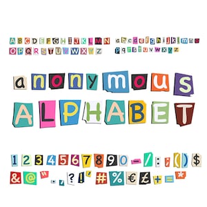 Anonymous letters SVG - Newsletter Alphabet SVG