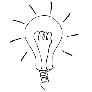 Doodle light bulb SVG - Light bulb Clipart