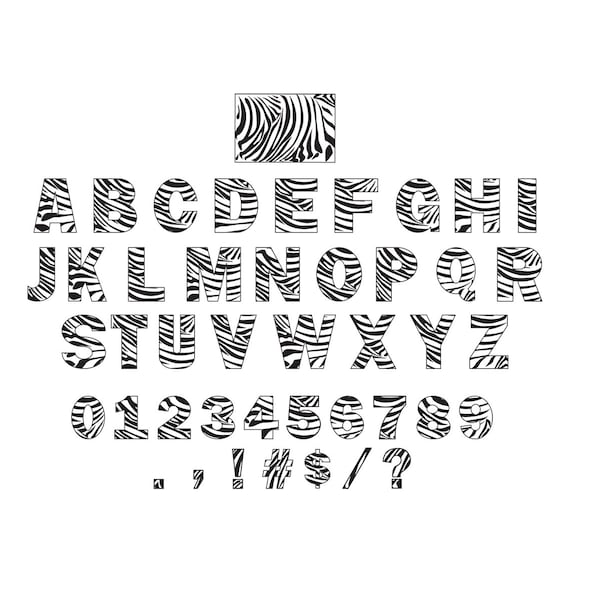 Zebra Print Letters - Etsy