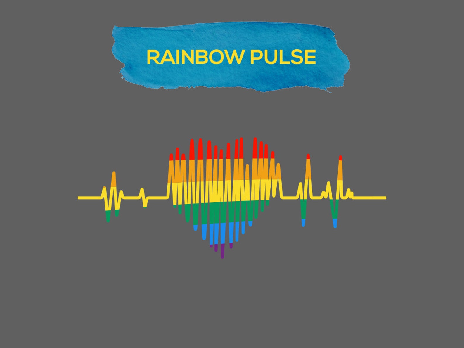 Heart Beat Rainbow SVG Cardiac Pulse Rainbow SVG Etsy