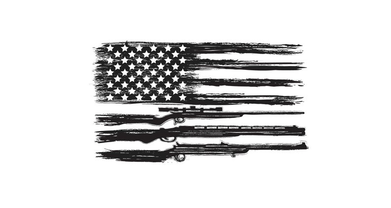 American Gun Flag Hunting USA Flag - Etsy