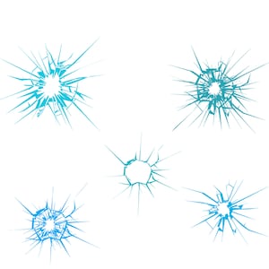 Broken Glass Bundle - Gebrochenes Glas PNG