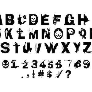 Halloween Schrift SVG - Spooky Alphabet SVG