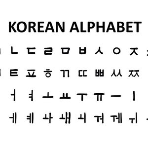 Korean Font SVG - Korean Alphabet SVG