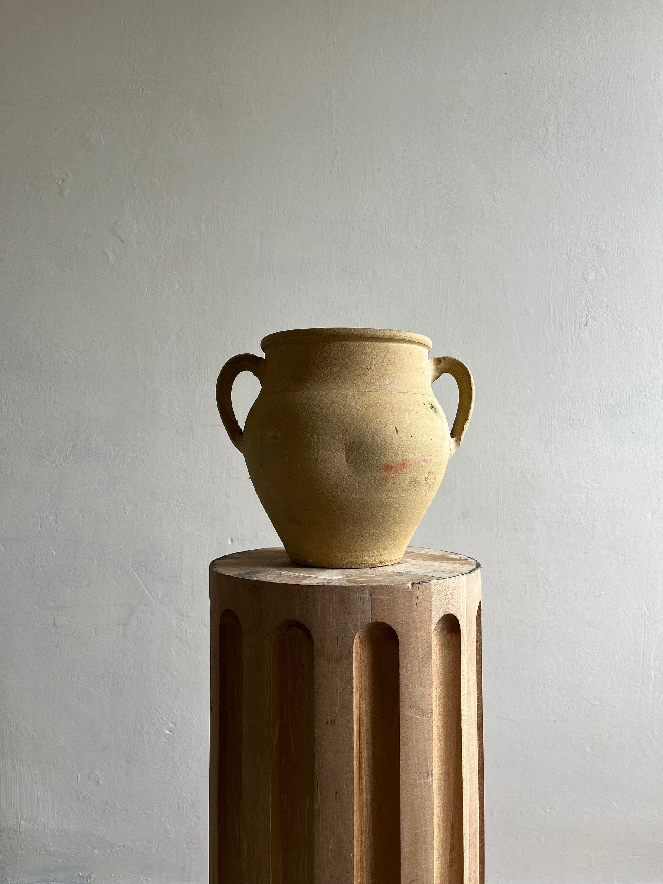 Twin Handled Antique Terracotta Pot Vessel Planter