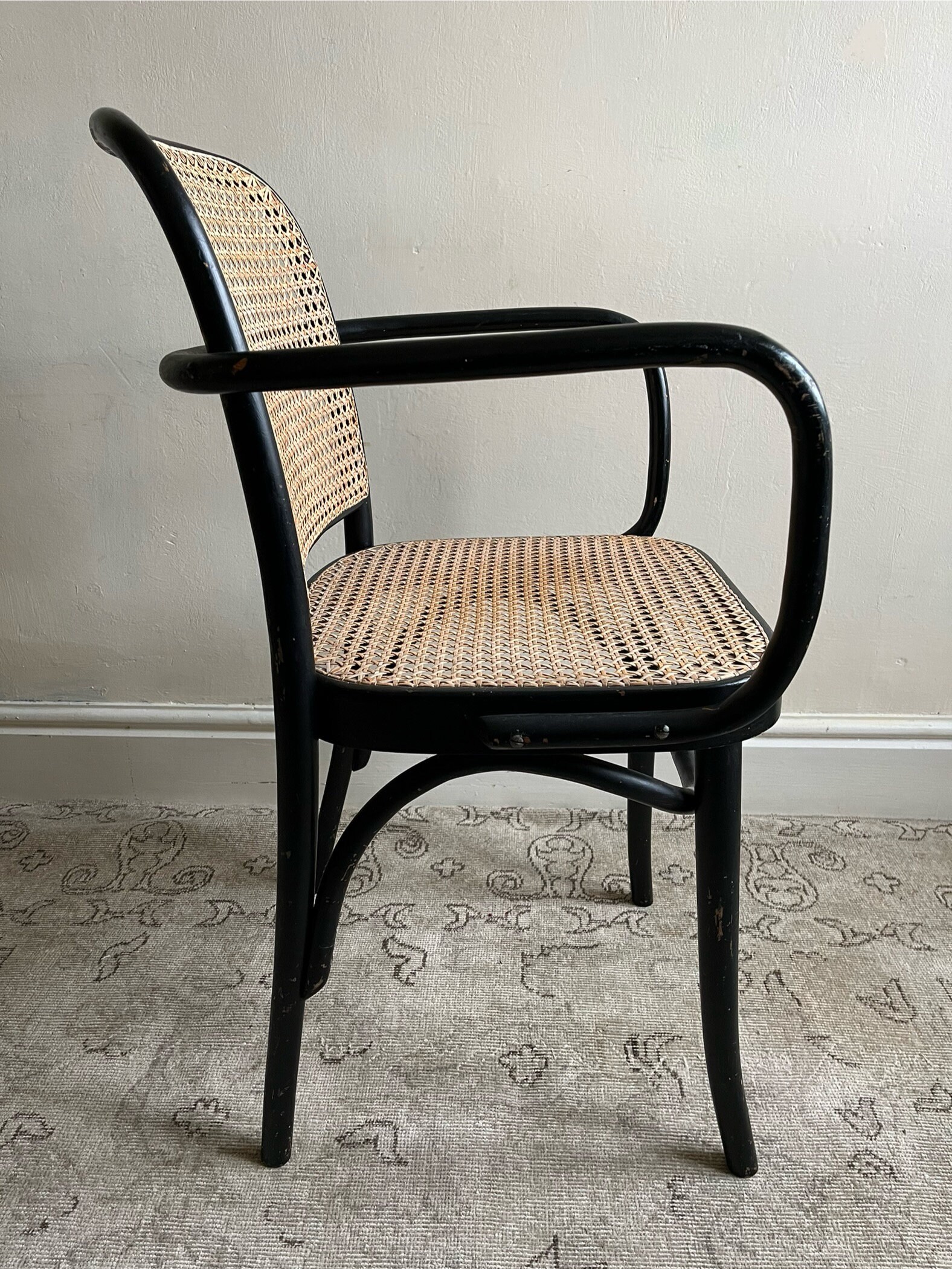 Set of Model 811 Chairs by Josef Frank for Thonet in Black