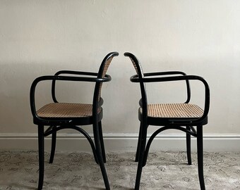 Set of Model 811 Chairs by Josef Frank for Thonet in Black