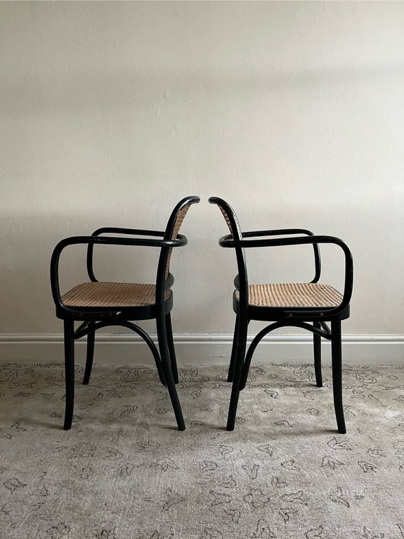 Set of Model 811 Chairs by Josef Frank for Thonet in Black