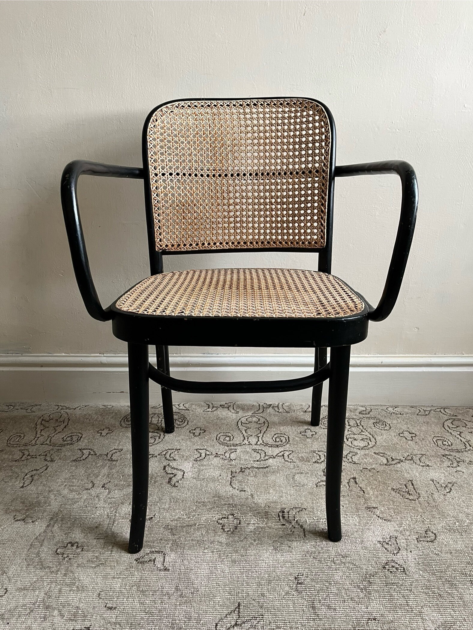 Set of Model 811 Chairs by Josef Frank for Thonet in Black