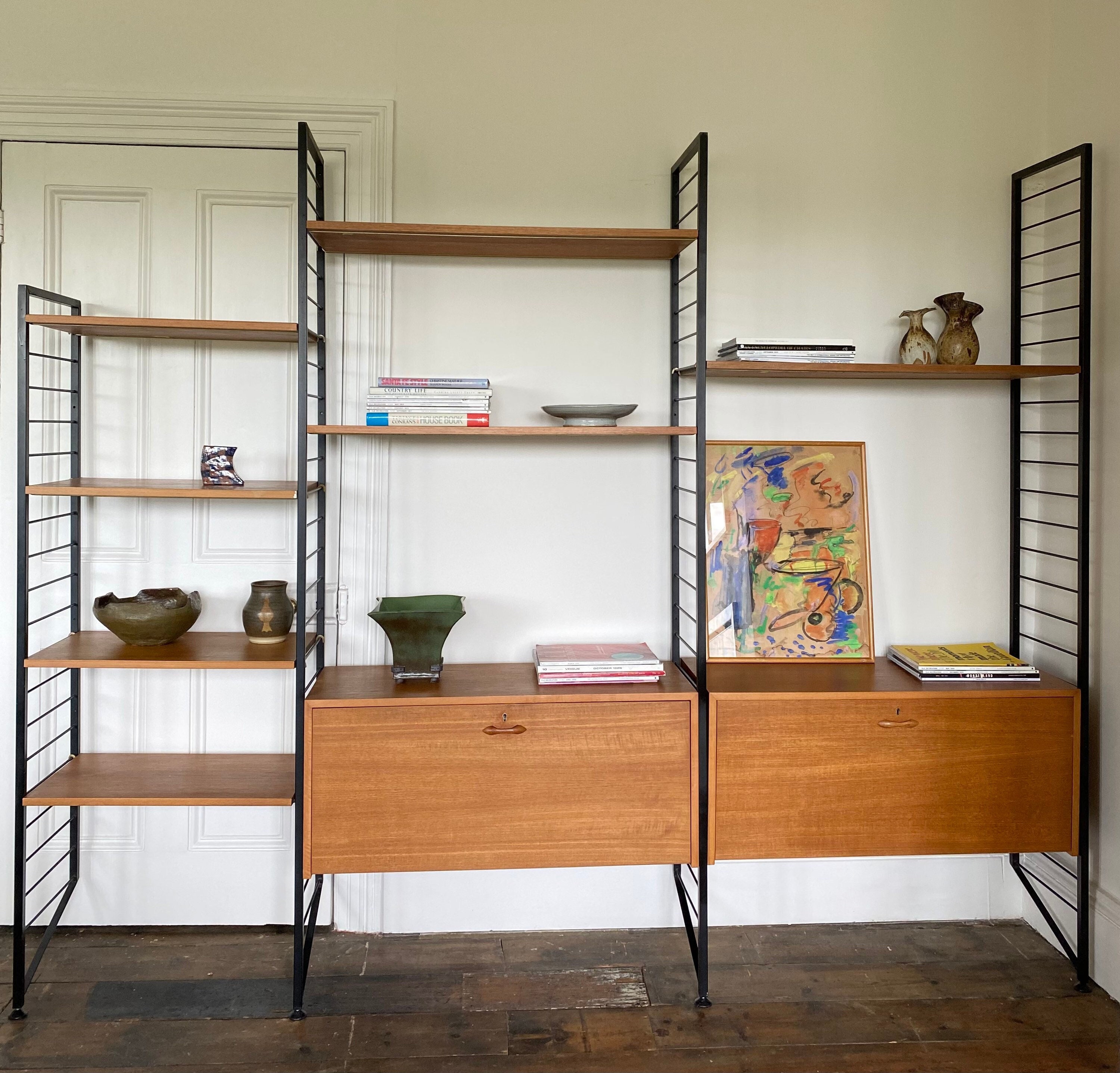 Ladderax Shelving System by Staples Vintage Modular 1960s Bookshelves And Storage Mid Century Teak Shelves And Steel Supports