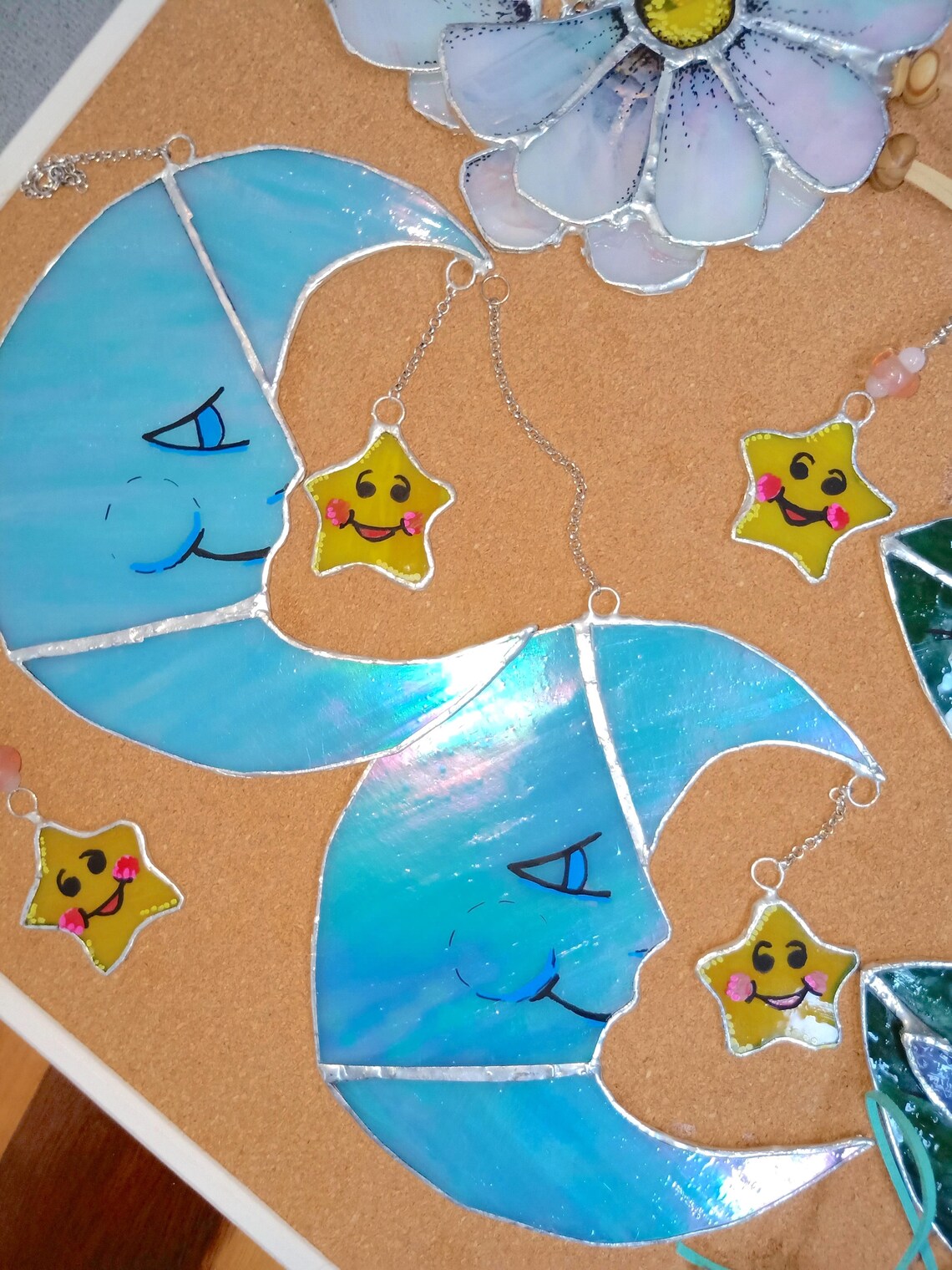 Care Bears Bedtime Bear Moon and Star Lead Free Iridescent Etsy