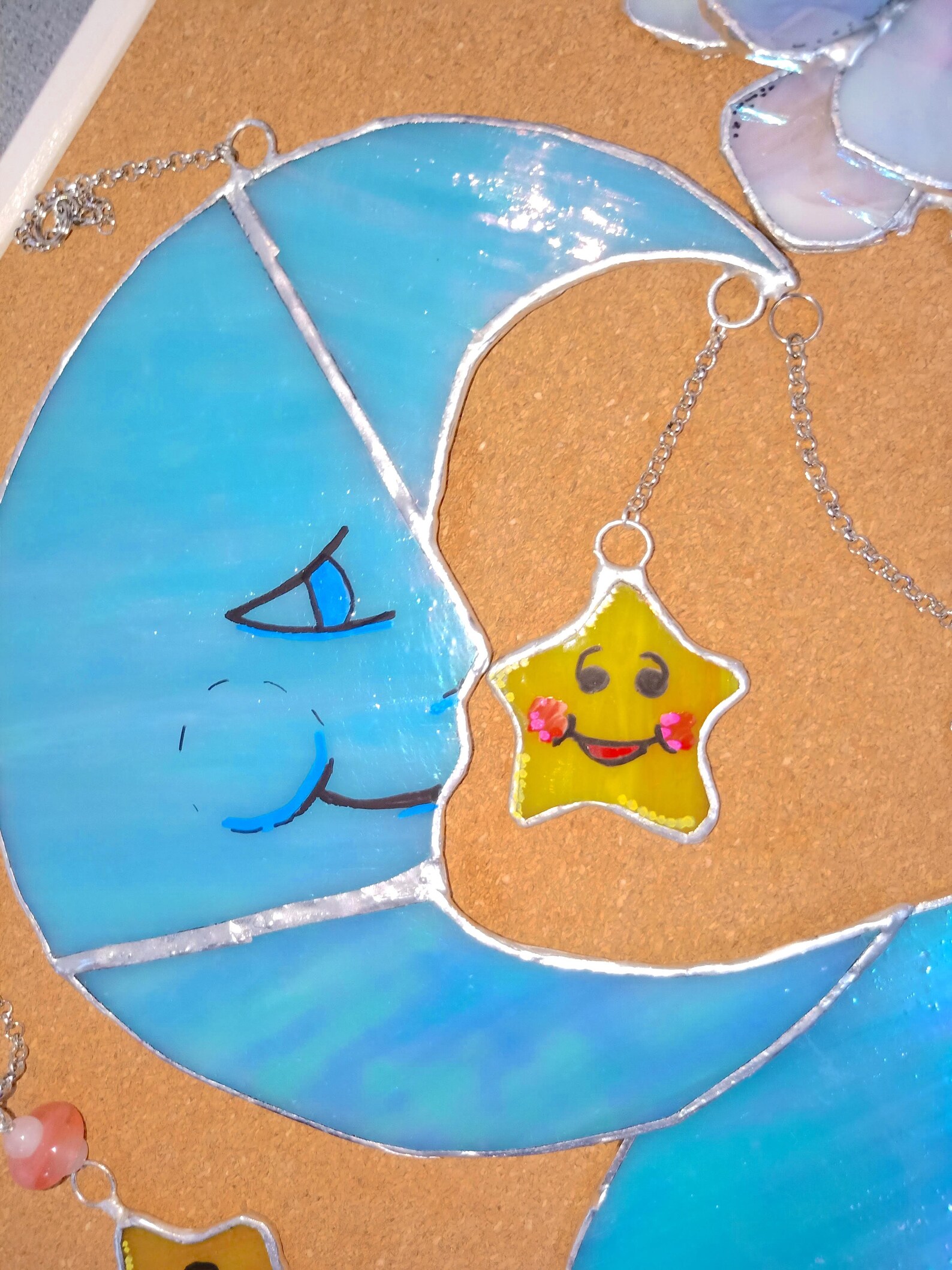 Care Bears Bedtime Bear Moon and Star Lead Free Iridescent Etsy UK