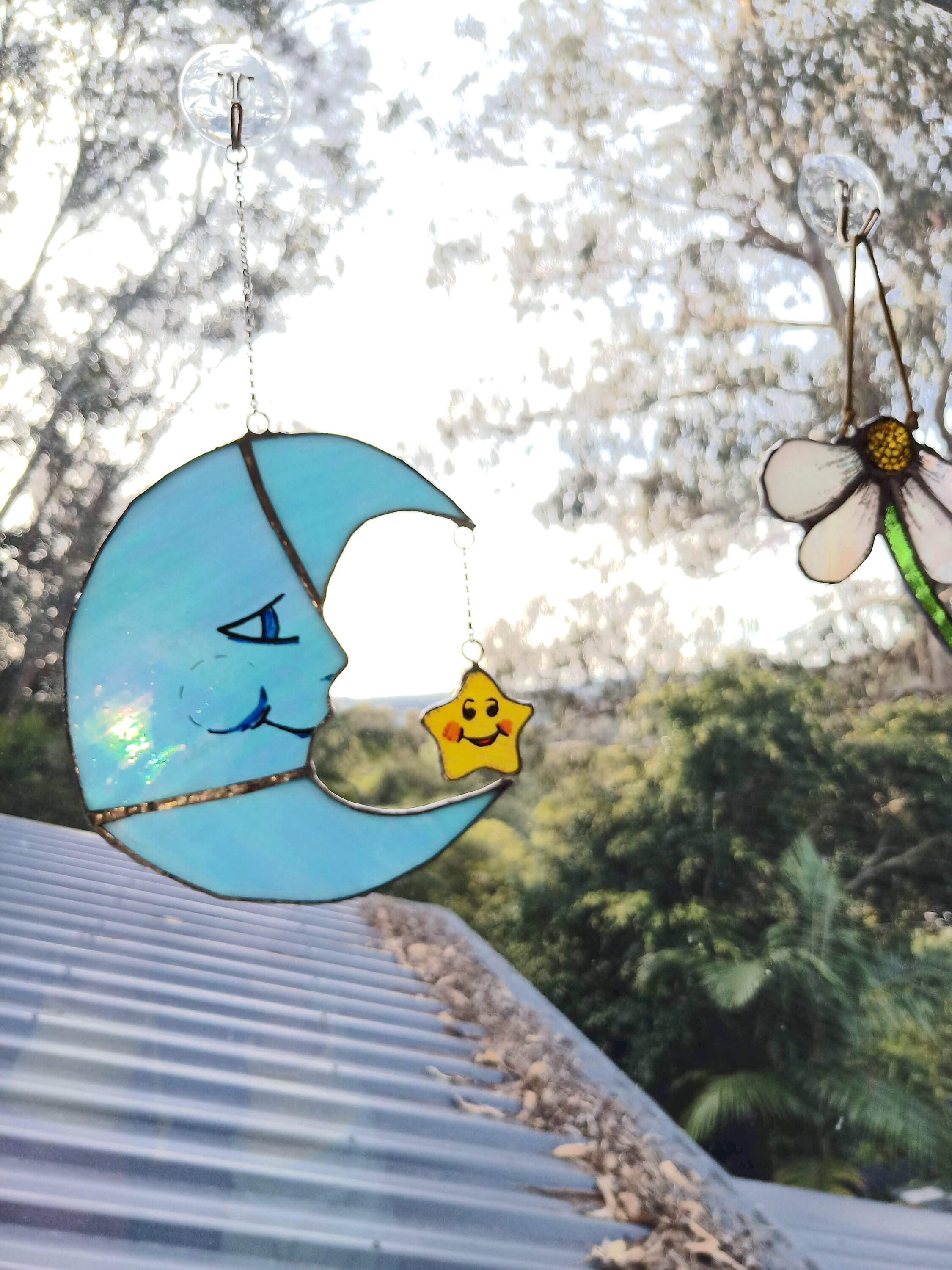 Care Bears Bedtime Bear Moon and Star Lead Free Iridescent Etsy UK