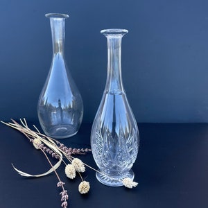 Elegant Crystal Bottle Vase By BACCARAT France, Fully Trimmed and Embellished from Top to Bottom. Crystal Vase, Pitcher, Glass Decor