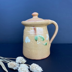 Pot de rangement en terre cuite émaillée avec couvercle, pot floral blanc en argile