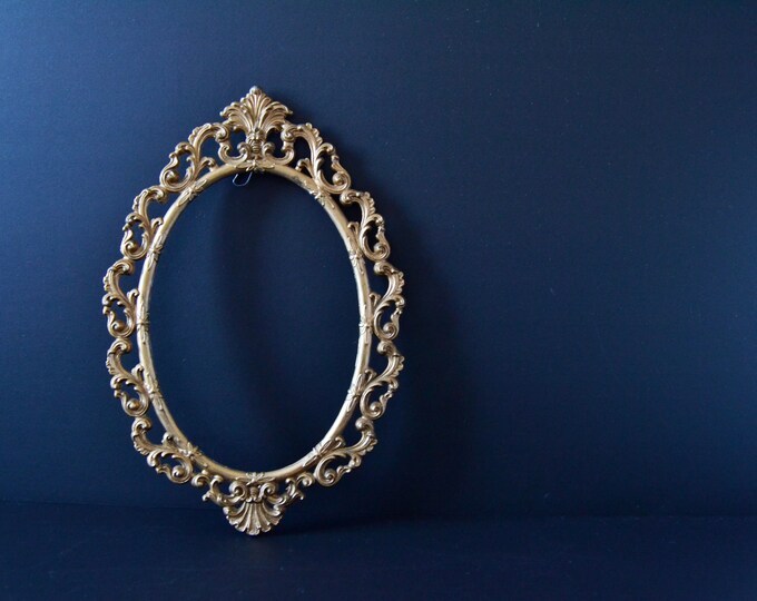 Vintage vergoldet Holzrahmen Rose | Etsy