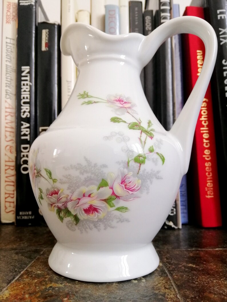Vintage Large Porcelain Milk/Creamer Pot by Florance Limoges. Etsy