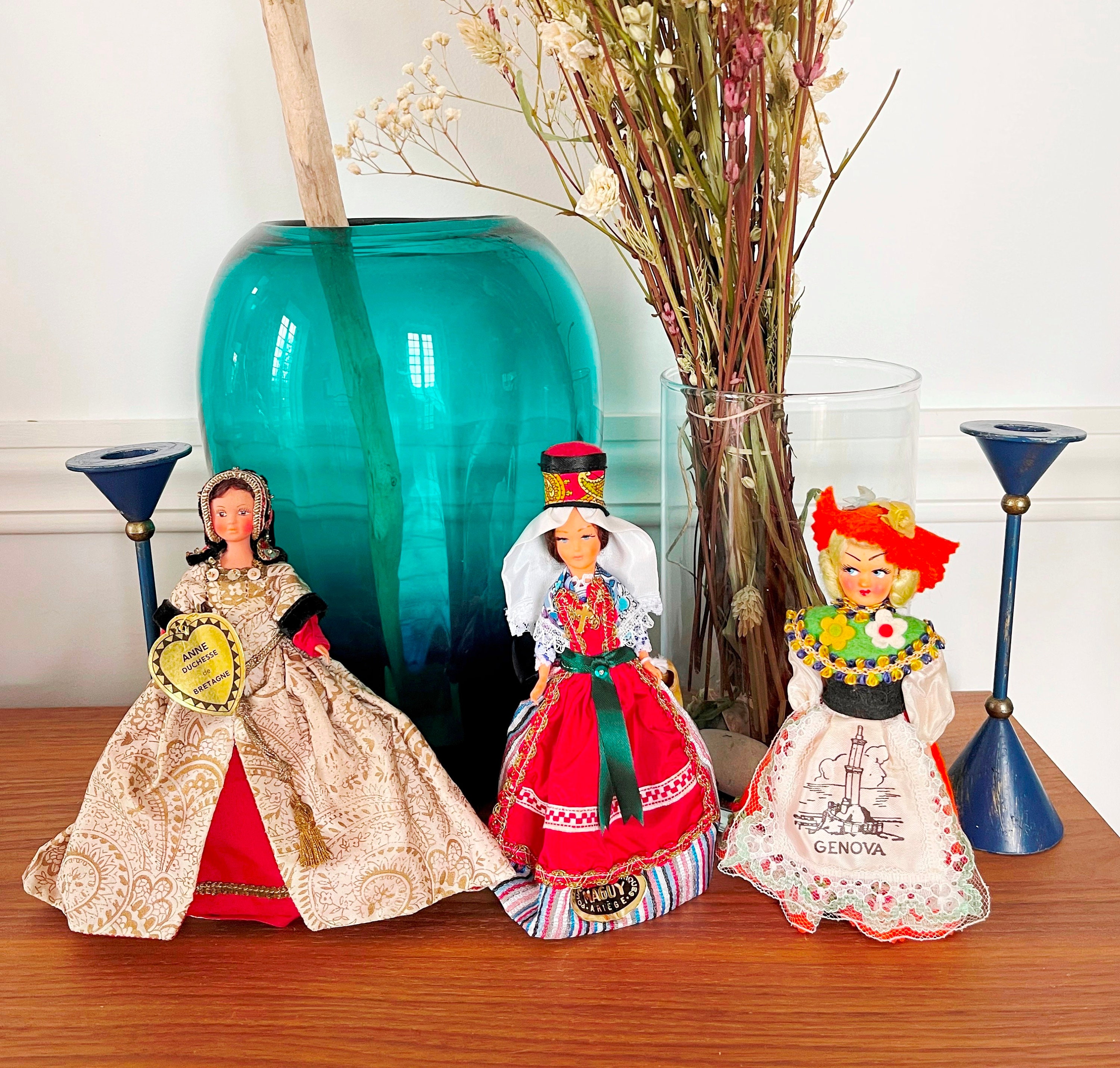 Vintage Small Dolls, French Folk Costume, Collectible Set of 3 - Etsy