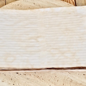 100 fogli di carta a righe orizzontali color caffè, carta a righe color tè A4 per diari di giornale, carte invecchiate, carte per rilegatura, 8,3''x11,7''