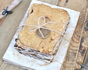 75 hojas de papel teñido con café quemado, papel teñido con té para diarios basura, papel desgastado, papel envejecido, papel desgastado, papel para scrapbooking.