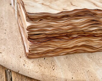 300 Sheets Coffee Stained Paper, Tea Dyed Paper for Junk Journal, Old Distressed Paper, Aged Paper, Weathered Paper