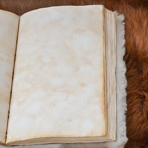Leather Fur Cover Writing Journal - Fluffy Handmade Vintage Style Diary ...