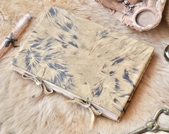 Hard Cover Leather Bound Journal - Distressed Leather Writing Notebook - Rustic Diary - Travel Journal - Blank Journal with Aged Pages