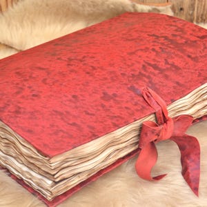 Large Leather Bound Journal - Distressed Leather Rustic Notebook - Antique Travel Journal - Medieval Journal with Weathered Pages