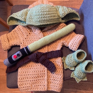 Crochet Star Wars Baby Yoda Inspired Outfit halloween Costume unisex Dress Up photo Prop gift for New Parents new Baby Gift baby Outfit Etsy UK
