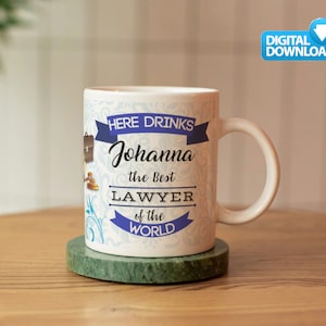Personalized MUG Lawyer abogado English or Spanish text  coffee Mug Gift, lawyer mug , coffee mug thank you gift