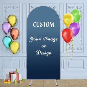 Custom Arch Backdrop Cover: Spandex Fabric, Birthday, Wedding, Shower