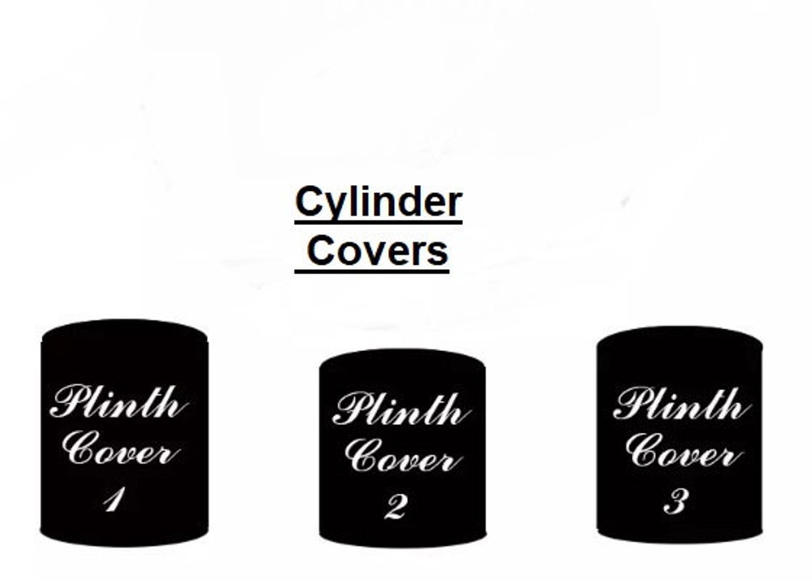 Custom Backdrop Cylinder Pedestal Covers Many Themes Available Etsy
