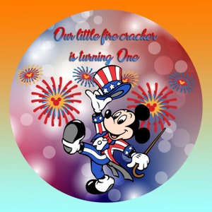 One little fire cracker 4th july  Baby shower Birthday Custom Name Backdrop Many Themes/Fondo p fiesta personalizados con temas