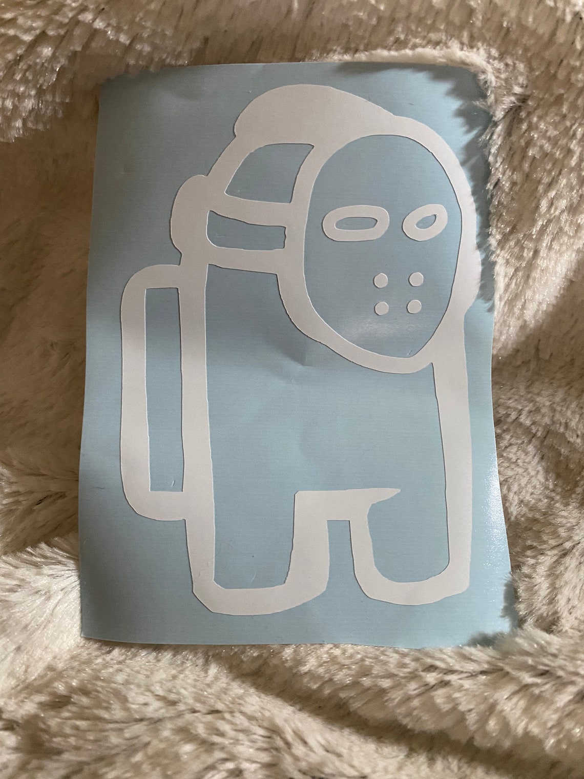 Among Us Crewmate Jason Hockey Mask Decal Etsy