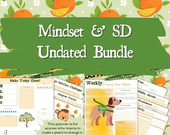 SD Training Planner & Mindset Bundle | Socialization, Tasks, Tricks, Toys, Training, Enrichment | Digital Planner |  SD Owner Training