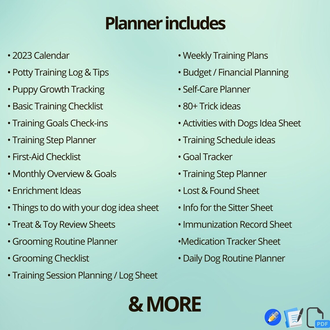 New Puppy Planner Printable Potty Worksheet Socialization Checklist Toy