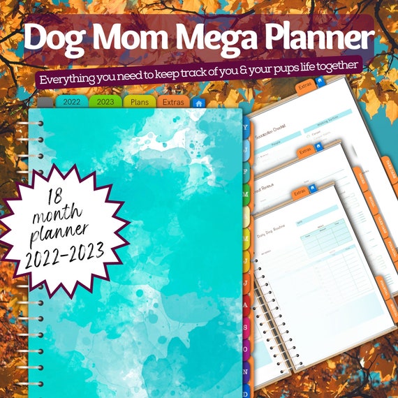 Dog Mom Planner Special Planner for Women With Dogs Dog Etsy