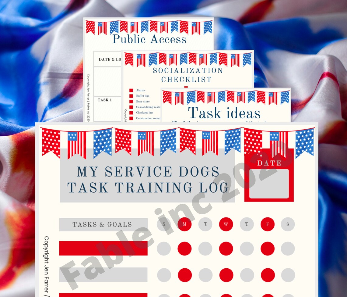 26 page Service Dog Training journal INSTANT DOWNLOAD Etsy