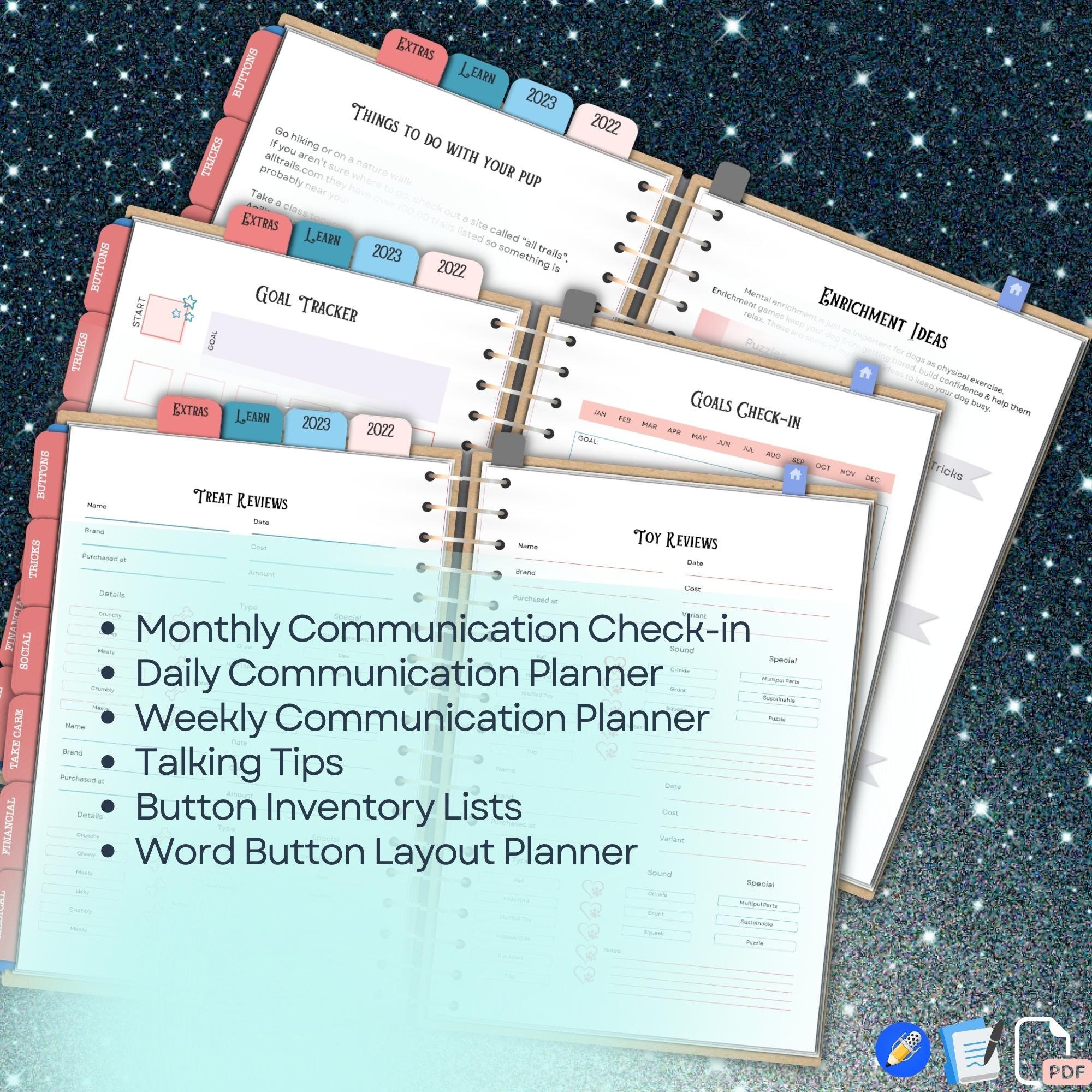 Talking Dog Life Planner 20222023 Dog Mom Planner Dog Etsy