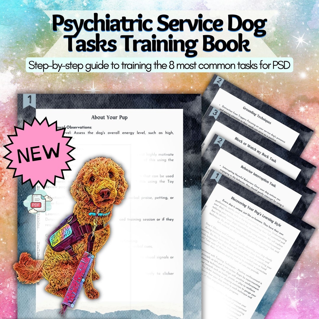Psychiatric Service Dog Task Training Book for Owner Trainers, Service