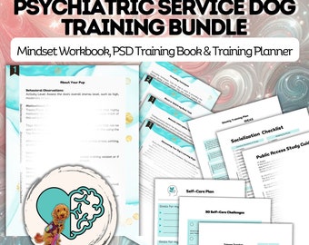Positive Path Workbook, Psychiatric Service Dog Training Book & Training Planner Logbook for Owner Trainers, Service Dog Handlers | PTSD