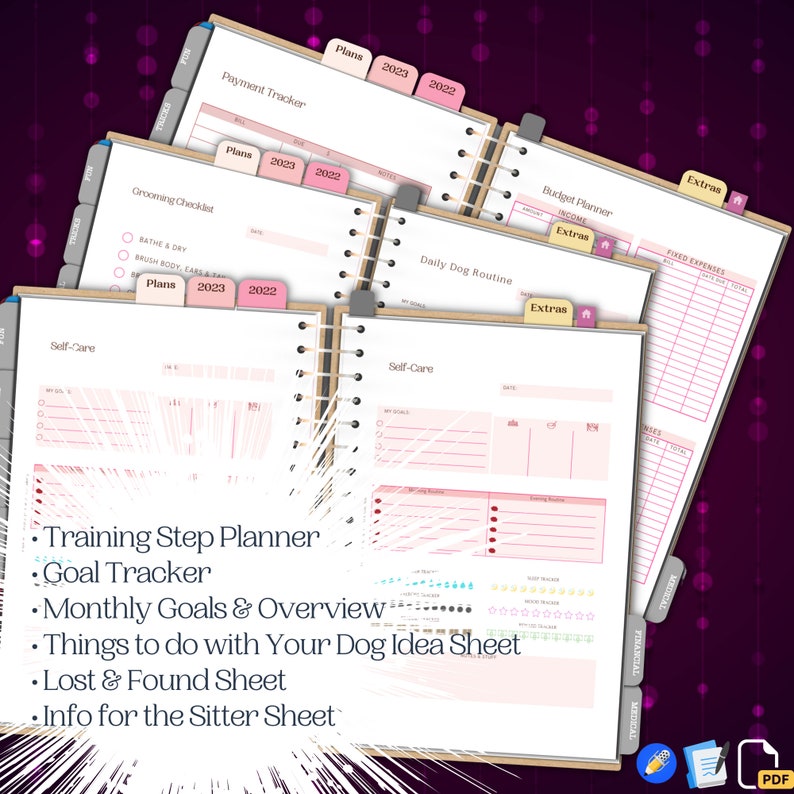 Dog Mom Planner Dog Parent Planner Tricks Toys Training & Etsy