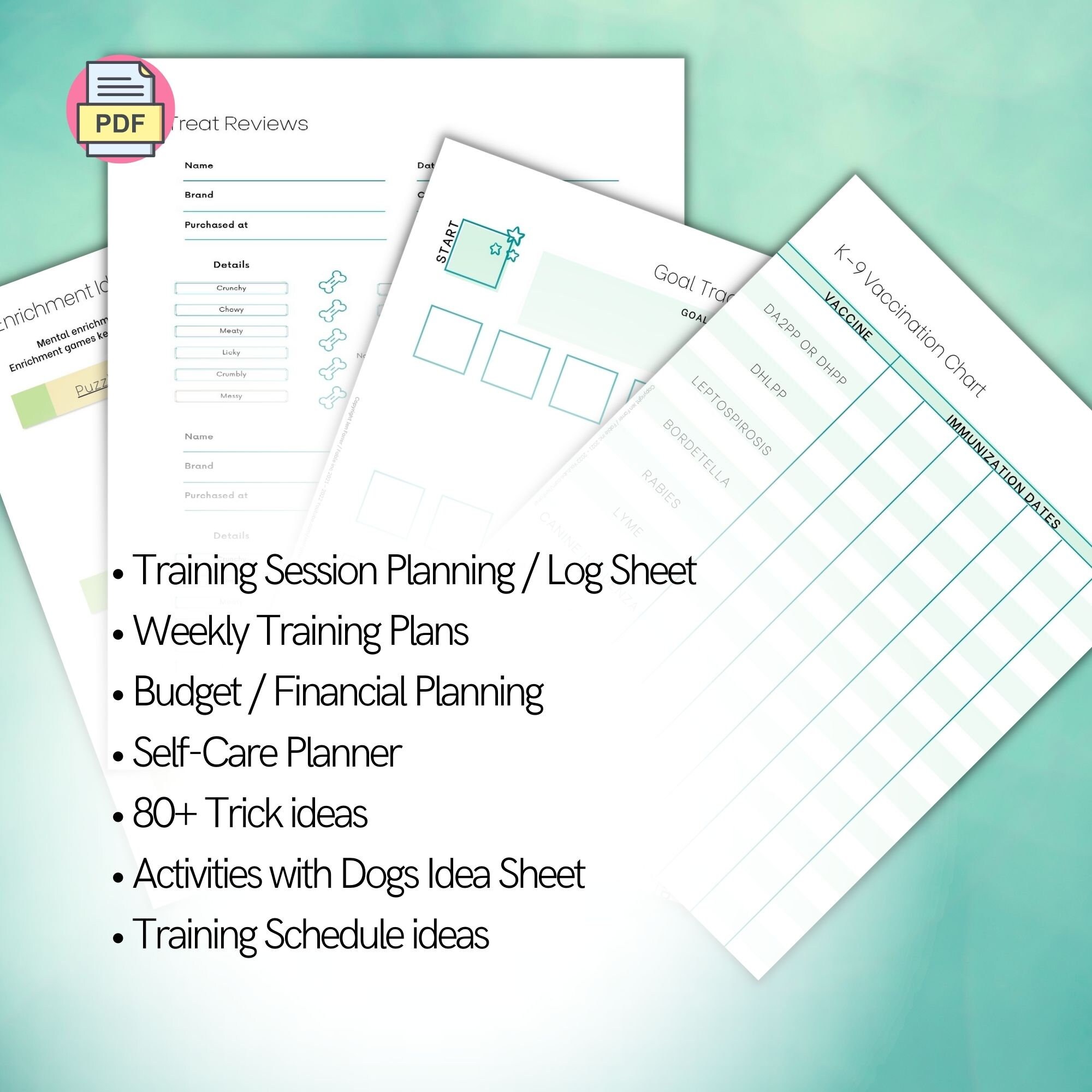 New Puppy Planner | Printable Potty Worksheet | Socialization Checklist ...